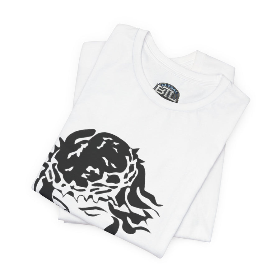 Jesus Crown of Thorns T-Shirt - Minimal Black Graphic Christian Tee