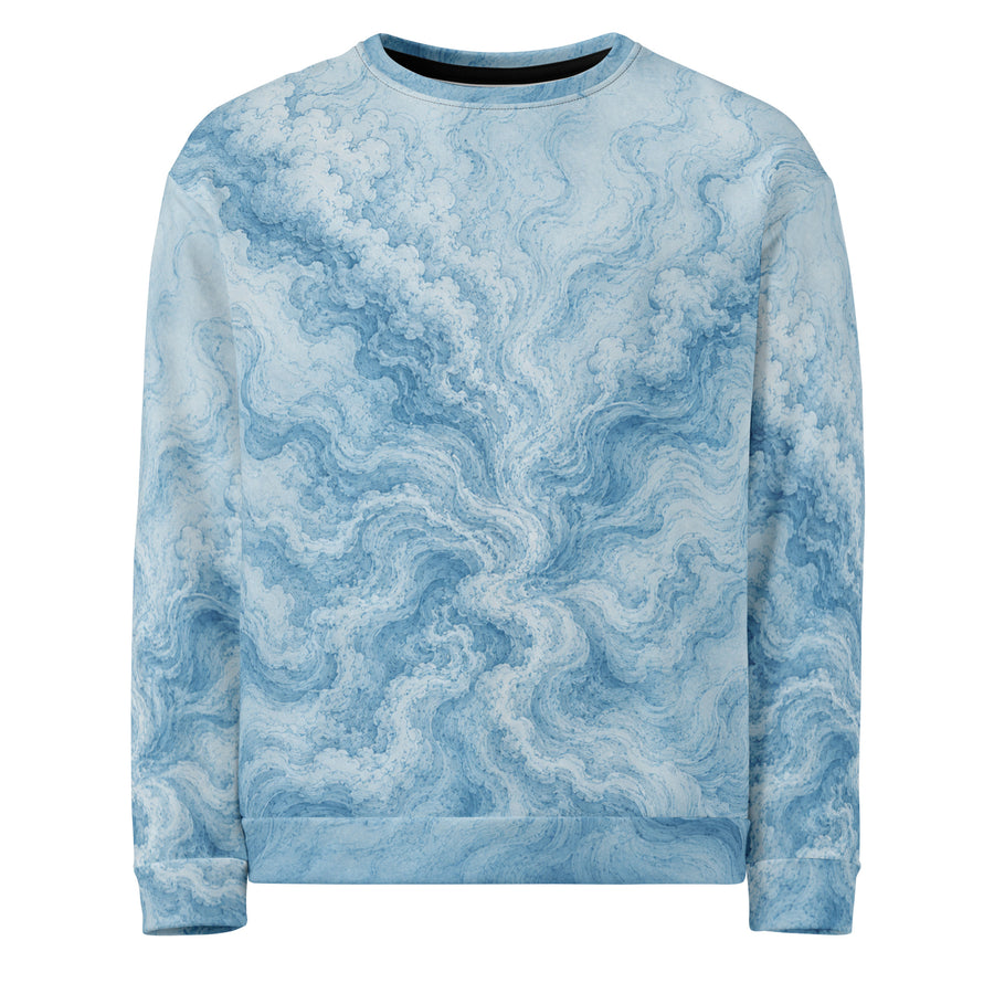 Aero-Marble Fluid All-Over Print Crewneck