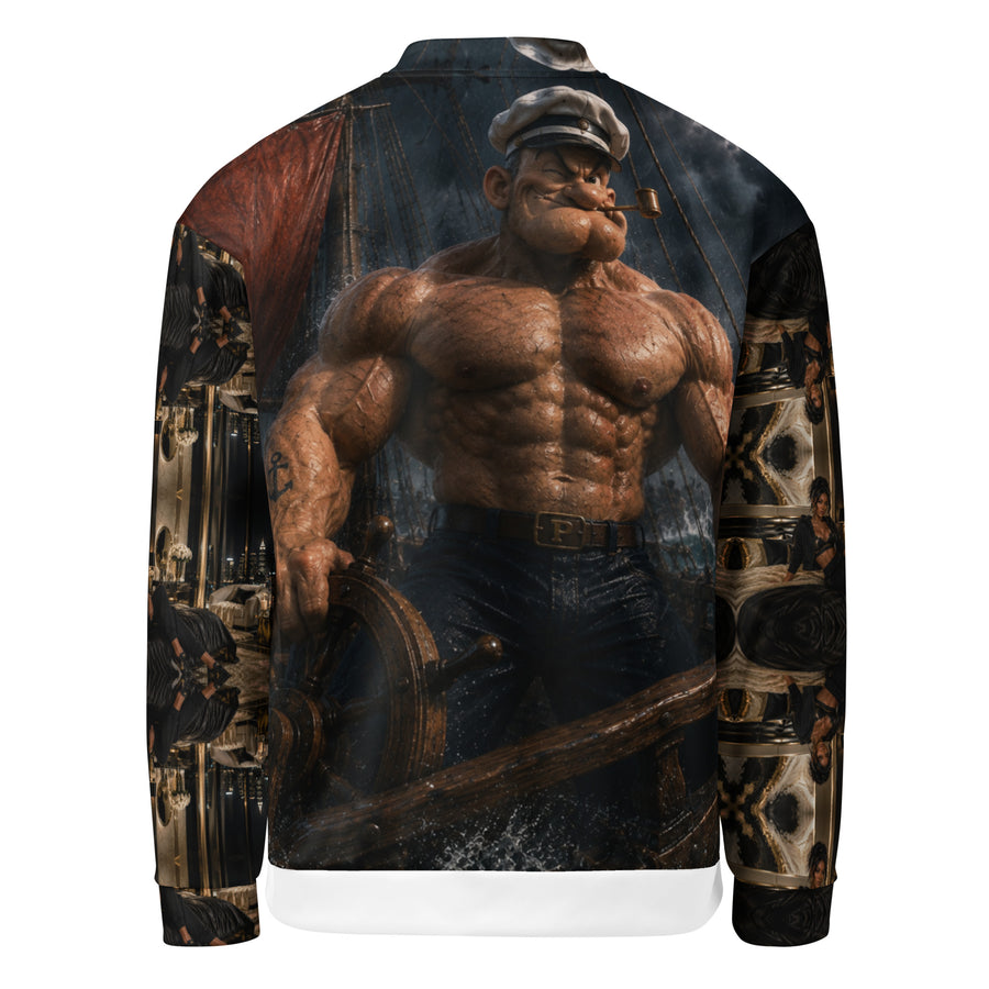 Iron Sailor Cinematic Full-Zip Bomber Jacket