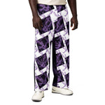 Cosmic Aether Wide-Leg Streetwear Pants – Purple Smoke Edition